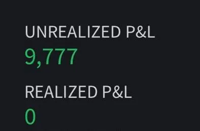$9,777 unrealized P&L.