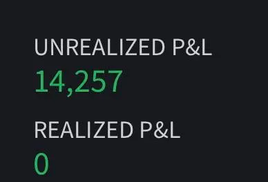 $14,257 unrealized P&L.